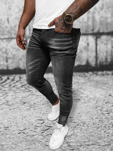 Vaqueros de hombre negras OZONEE NB/MP0199N