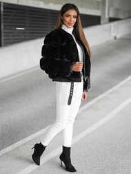 Chaqueta de mujer negra OZONEE JS/11Z8080Z