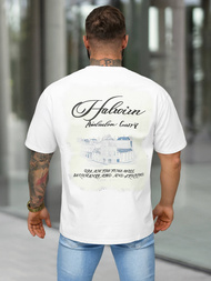 Camiseta de hombre blanco OZONEE O/YN2/632