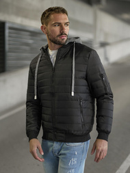 Chaqueta de hombre negra OZONEE JS/8M985/392Z