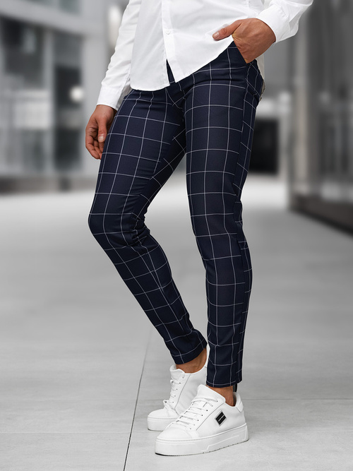 Pantalón chino de hombre azul OZONEE DJ/5505Z