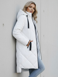 Chaqueta de mujer blanca OZONEE JS/5M3168/281Z