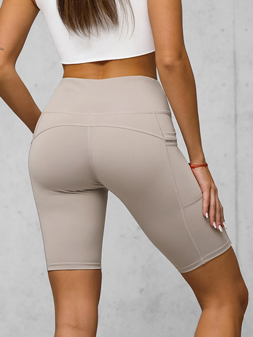 Leggins mujer cortos beige OZONEE JS/XY24004S