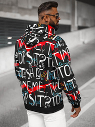 Sudadera de hombre negra OZONEE JS/8B1233/3