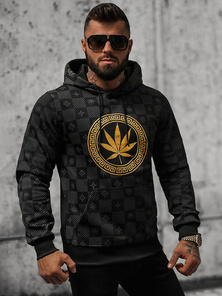 Sudadera de hombre negra OZONEE O/B265