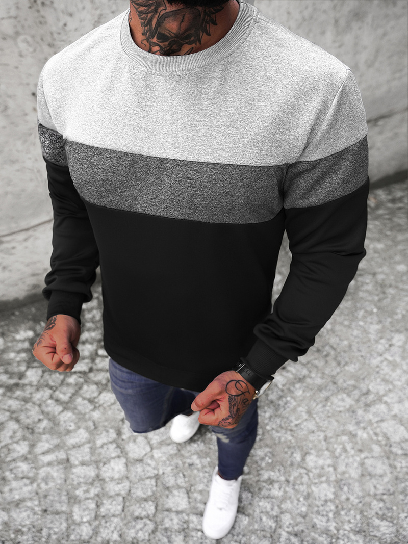 Sudadera de hombre negra OZONEE JS/Y20010