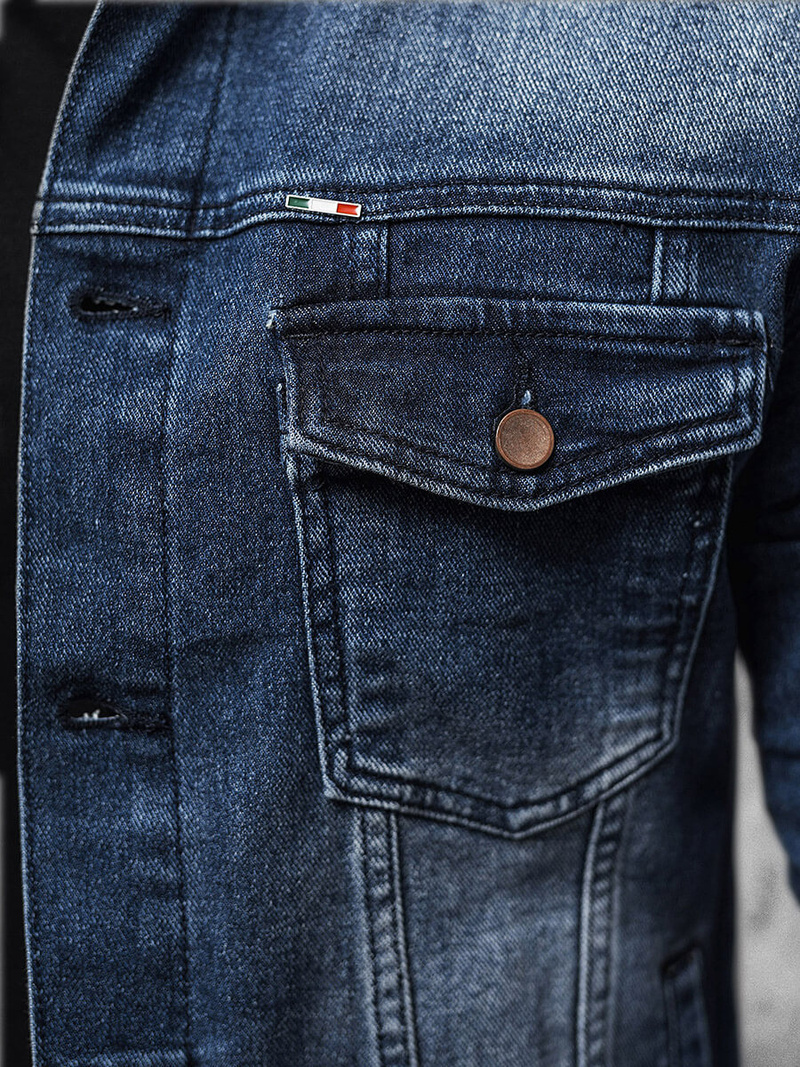 Chaqueta vaquera de hombre azul oscuro OZONEE NB/MJ523BS