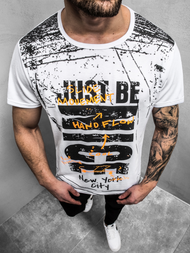 Camiseta de hombre blanca OZONEE JS/KS1983Z