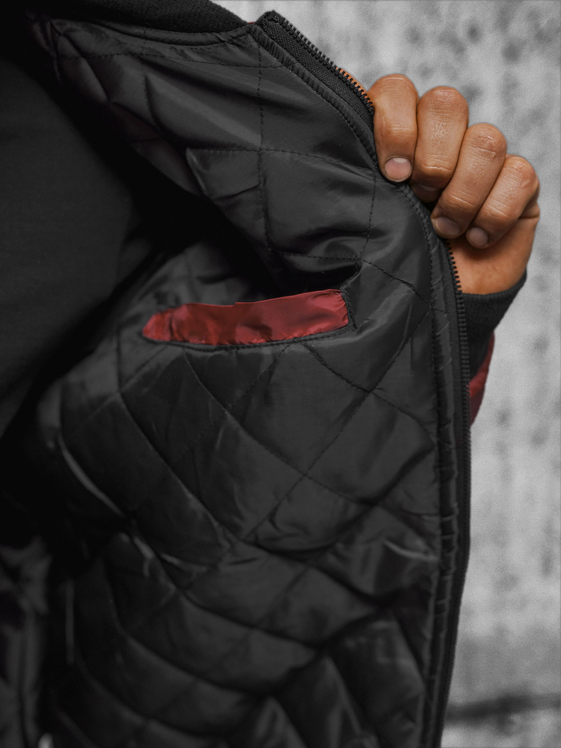 Chaqueta de hombre burdeos OZONEE JS/AK95Z