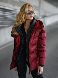 Chaqueta de mujer burdeos OZONEE JS/5M3316/1