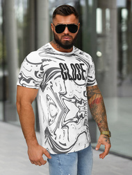 Camiseta de hombre blanco OZONEE O/MPO3470