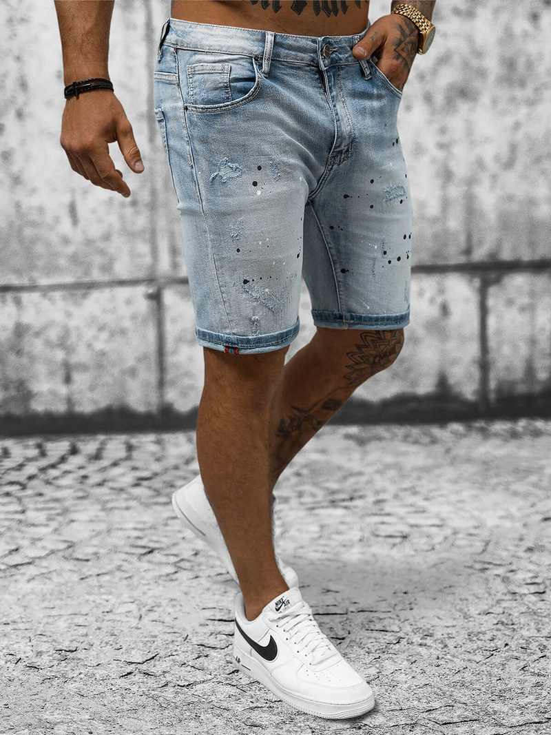 Pantalón corto de hombre azul claro OZONEE NB/MP0262BC