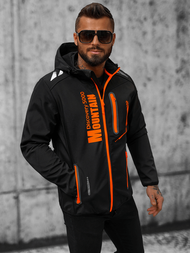 Chaqueta softshell de hombre negro y naranja OZONEE JS/HH026/1Z