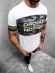 Camiseta de hombre blanca OZONEE JS/SS10976Z