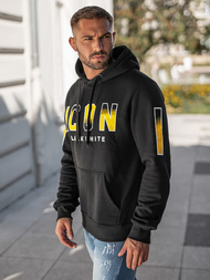 Sudadera de hombre negra OZONEE JS/8B1739/3