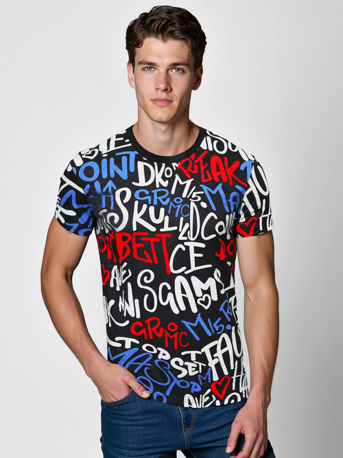 Camiseta de hombre negra OZONEE O/T1271/3Z