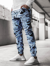 Pantalón chino jogger de hombre azul-camuflaje OZONEE A/0952