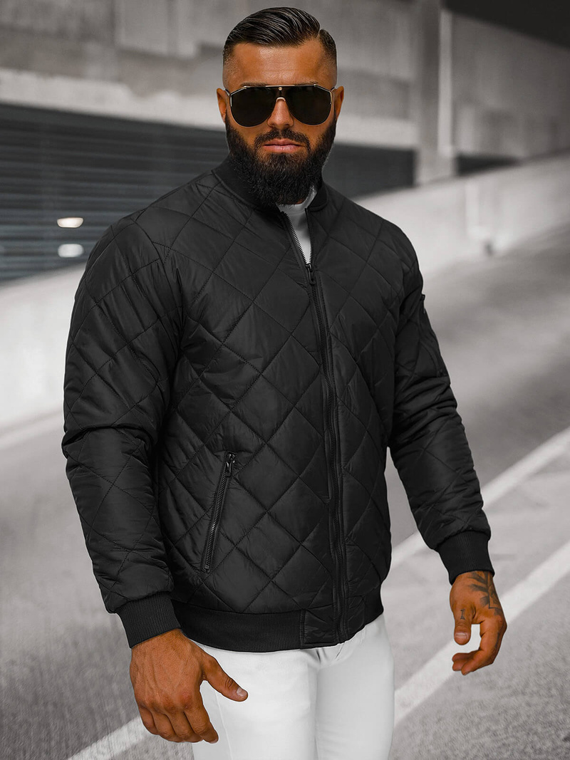 Chaqueta de hombre negra OZONEE JS/MY01Z
