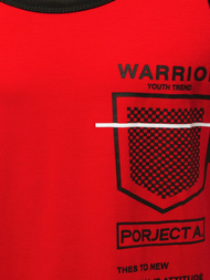 Camiseta sin mangas de hombre roja  OZONEE JS/SS11076