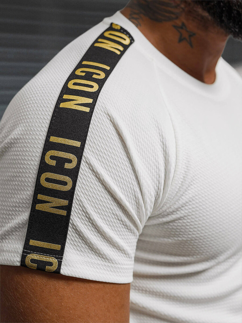 Camiseta de hombre blanco OZONEE O/T7579