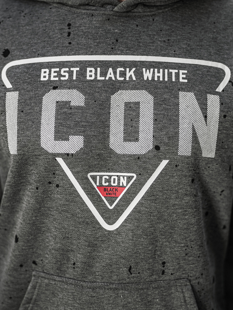 Sudadera de hombre grafito OZONEE JS/8B1737/5