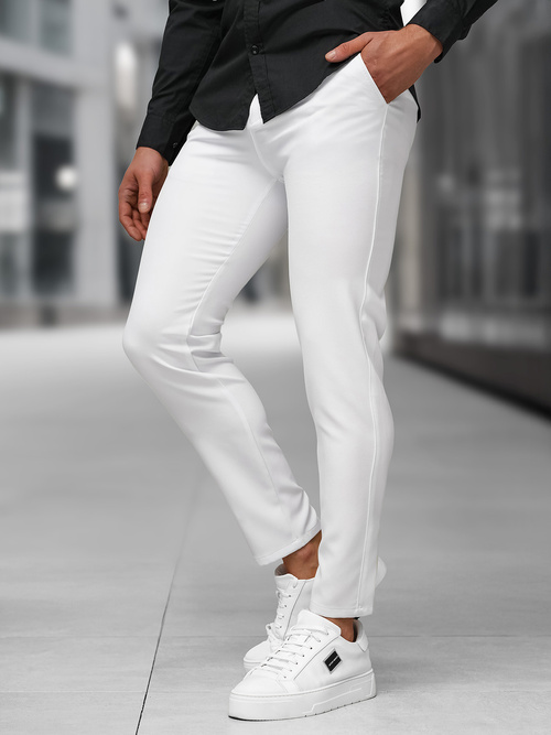 Pantalón chino de hombre blanco OZONEE DJ/5526Z