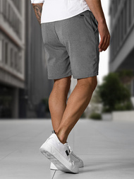 Pantalones cortos chinos de hombre gris oscuro OZONEE DJ/4400