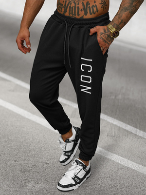 Pantalón de chándal de hombre negras OZONEE O/D9125Z