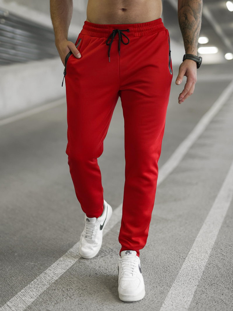 Pantalón de chándal de hombre rojo OZONEE JS/17K1998/18