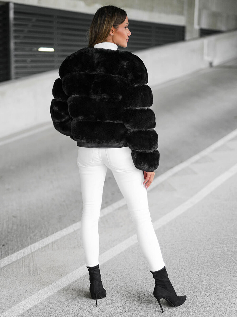 Chaqueta de mujer negra OZONEE JS/11Z8080Z