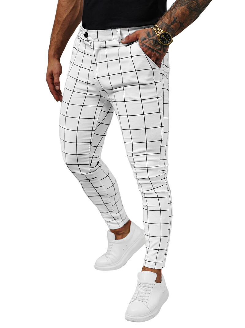 Pantalón chino de hombre blancos OZONEE O/P4009