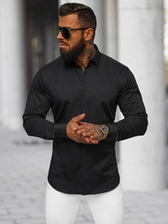 Camisa de hombre negra OZONEE O/V125