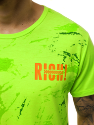 Camiseta de hombre verde OZONEE JS/KS1976Z