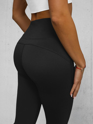 Leggings para mujer con piernas anchas negras OZONEE JS/17K588/3