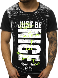 Camiseta de hombre negra OZONEE JS/KS1983