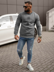 Sudadera de hombre grafito OZONEE JS/8B1358/5