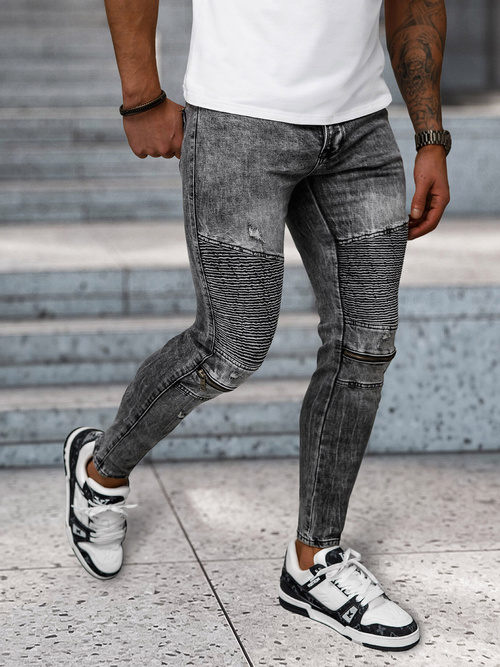 Vaqueros de hombre negras OZONEE NB/MP0069N