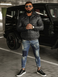 Chaqueta de hombre negra OZONEE JS/16M9328/392BZ