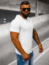Camiseta de hombre blanco OZONEE JS/8T89/1