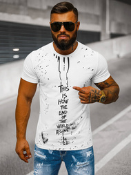 Camiseta de hombre blanca OZONEE O/8T1259/1