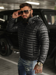 Chaqueta de hombre negra OZONEE JS/16M9328/392BZ