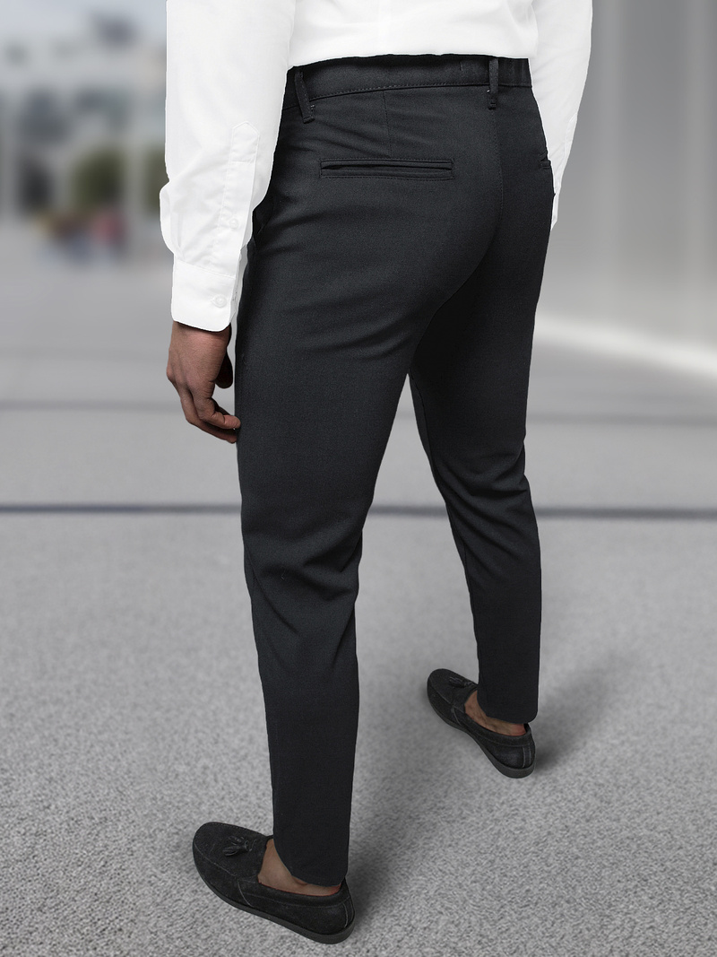 Pantalón chino de hombre negras OZONEE DJ/5526
