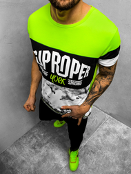 Camiseta de hombre verde OZONEE JS/KS1974Z