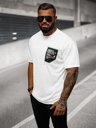 Camiseta de hombre blanca OZONEE O/3C333