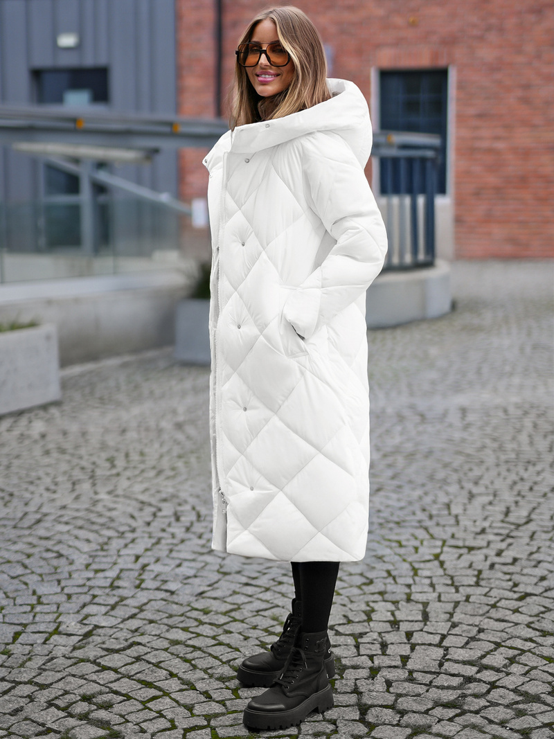 Chaqueta de mujer blanca OZONEE JS/5M3173/281Z