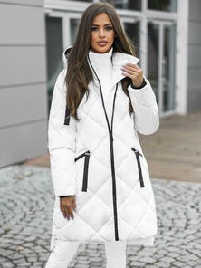 Chaqueta de mujer blanca OZONEE JS/5M3168/281Z