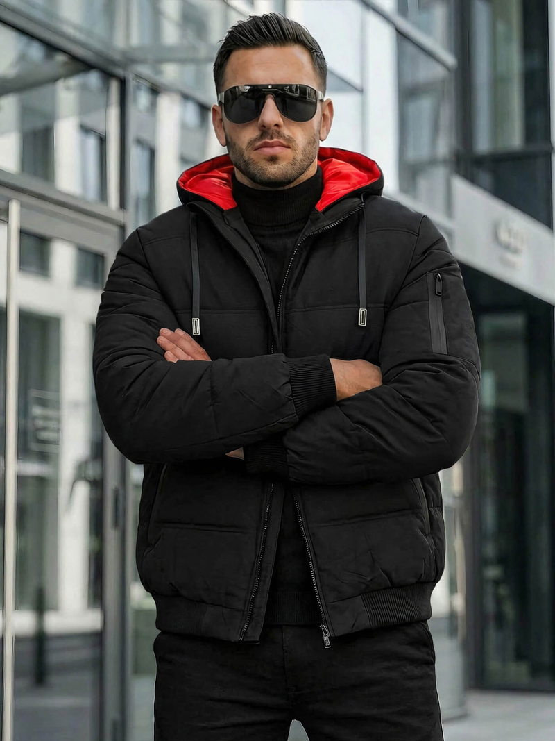 Chaqueta de hombre negra OZONEE JS/31M5003Z