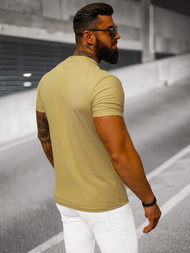 Camiseta de hombre beige OZONEE NB/MT3001
