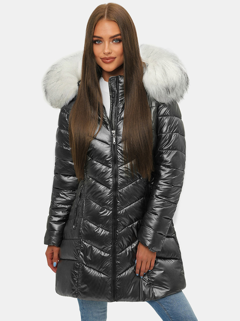 Chaqueta de mujer negra OZONEE JS/M9053/392