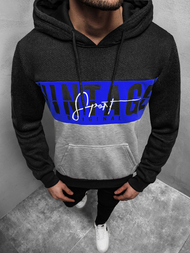 Sudadera de hombre amarillo negra OZONEE JS/KS1911Z